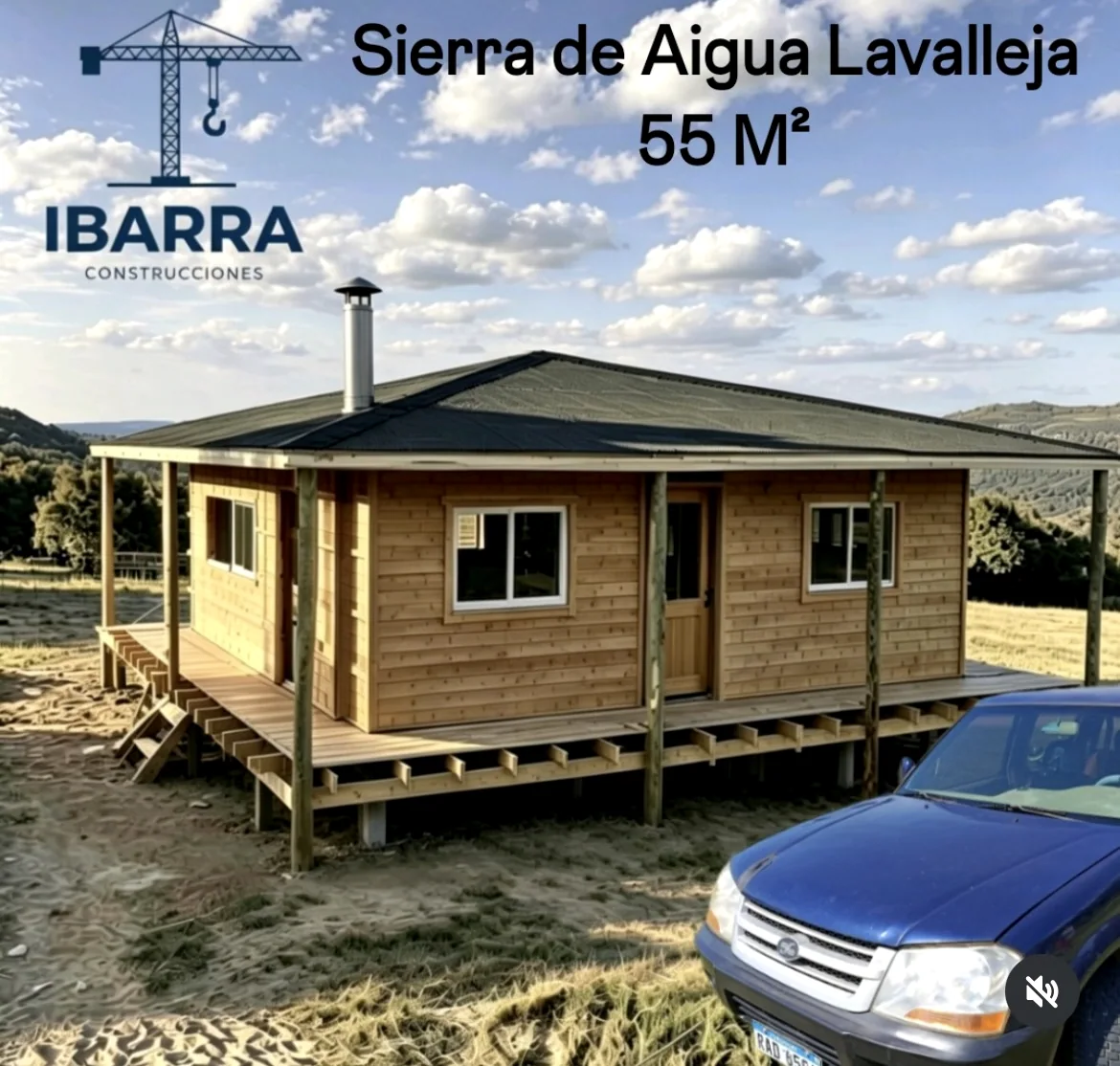 Vivienda de madera de 55 m² en Sierra de Aiguá